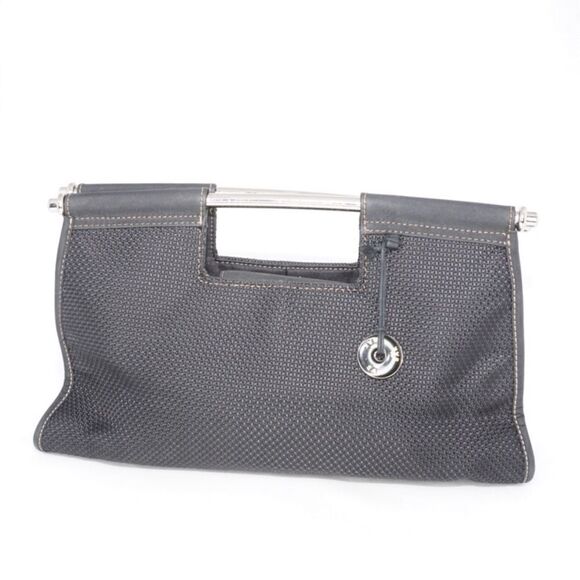 The Sak Black Woven Fabric Handbag with Silver Handles - Picture 1 of 7